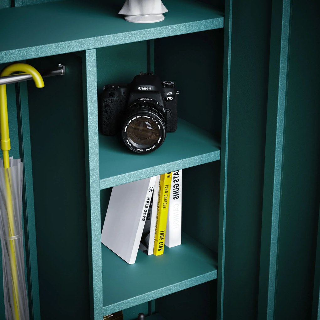 Šatníková skriňa FLAVIO, 800 x 1850 x 450 mm, Modern: morská farba