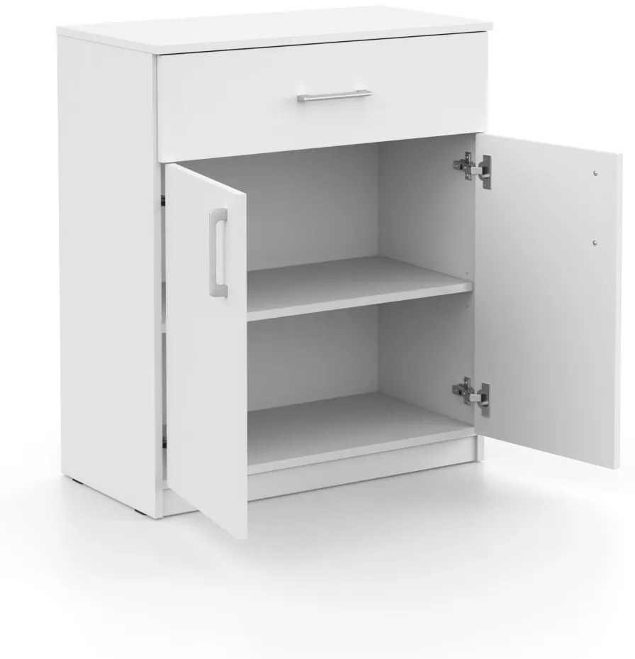 DREVONA Komoda biela BASIC 2DV + 1ZAS