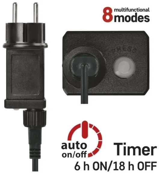 LED vianočný reťazec 480 LED/8 funkcií 53 m IP44 teplá biela