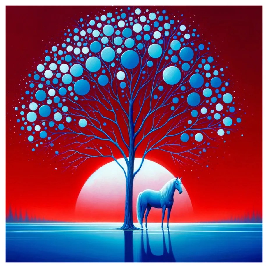 Obraz magický strom života v krajine