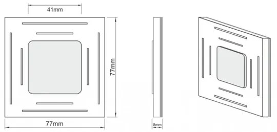 LDST SP-01-SS-BC8 - Osvetlenie schodiska SPACE 8xLED/1,2W/230V