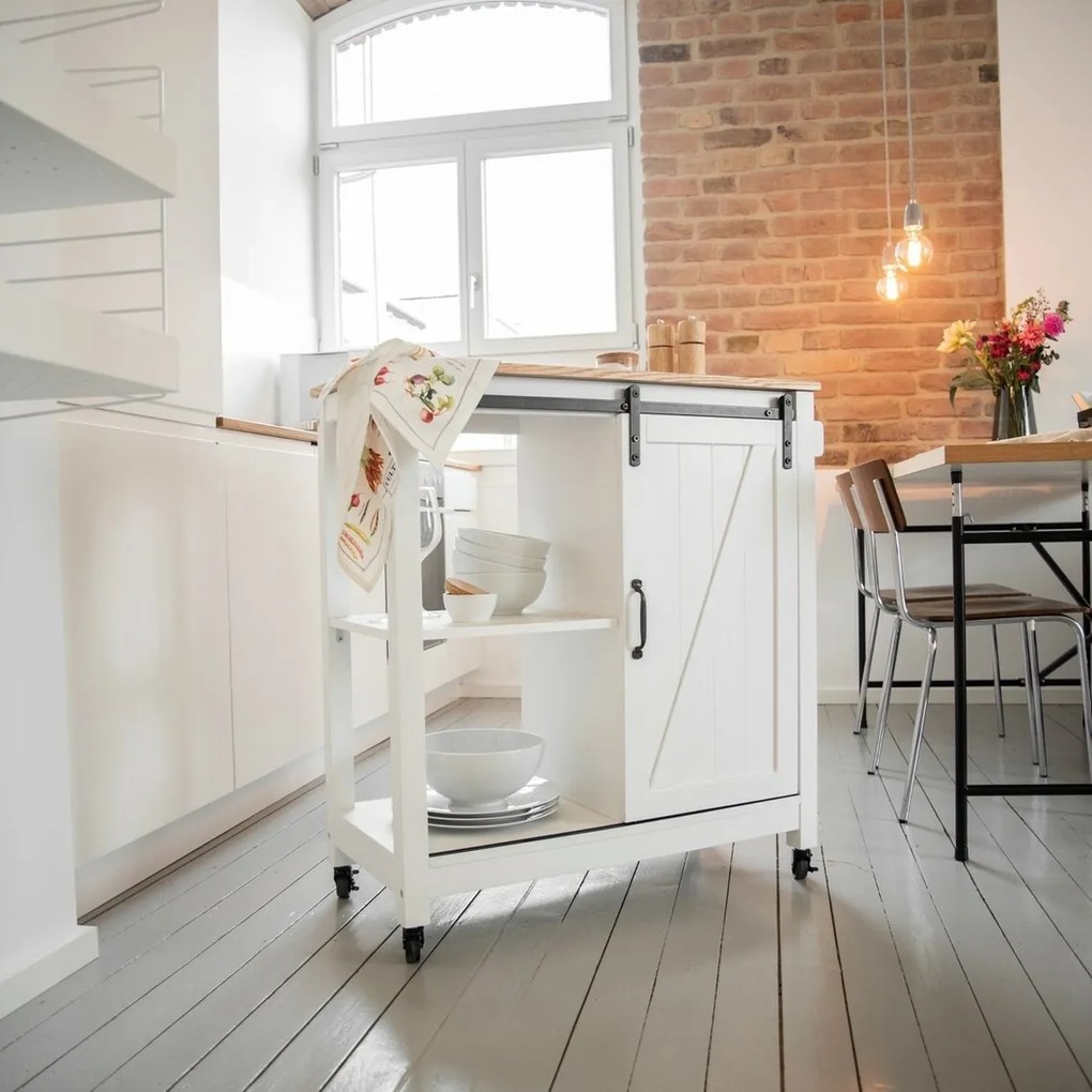 Wenko Kuchynský vozík Landhaus, 80 x 40 x 88,5 cm
