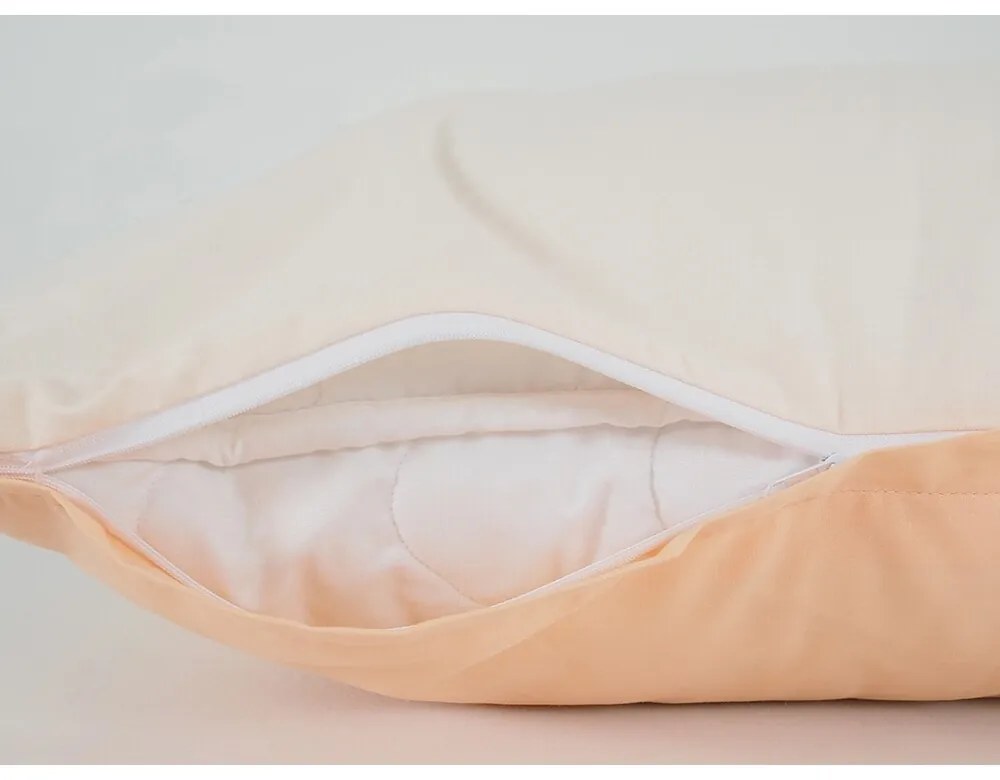 B.E.S. Petrovice Bavlnené obliečky Double face marhuľová/popolavá