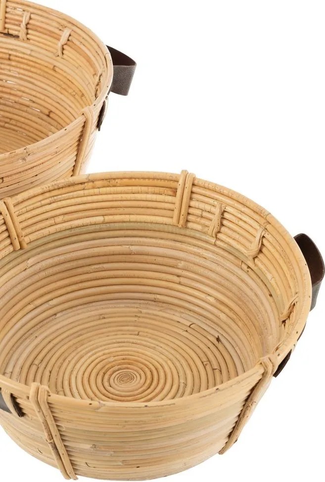 Set 2ks okrúhlych ratanových podnosov Boom - Ø 40*4cm