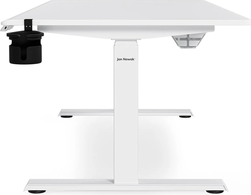 Elektrický stôl s nastaviteľnou výškou ergonomický biely,1600x800 mm: ARIA