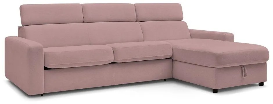 Ružová rozkladacia rohová pohovka (variabilná) Monaco – Bobochic Paris