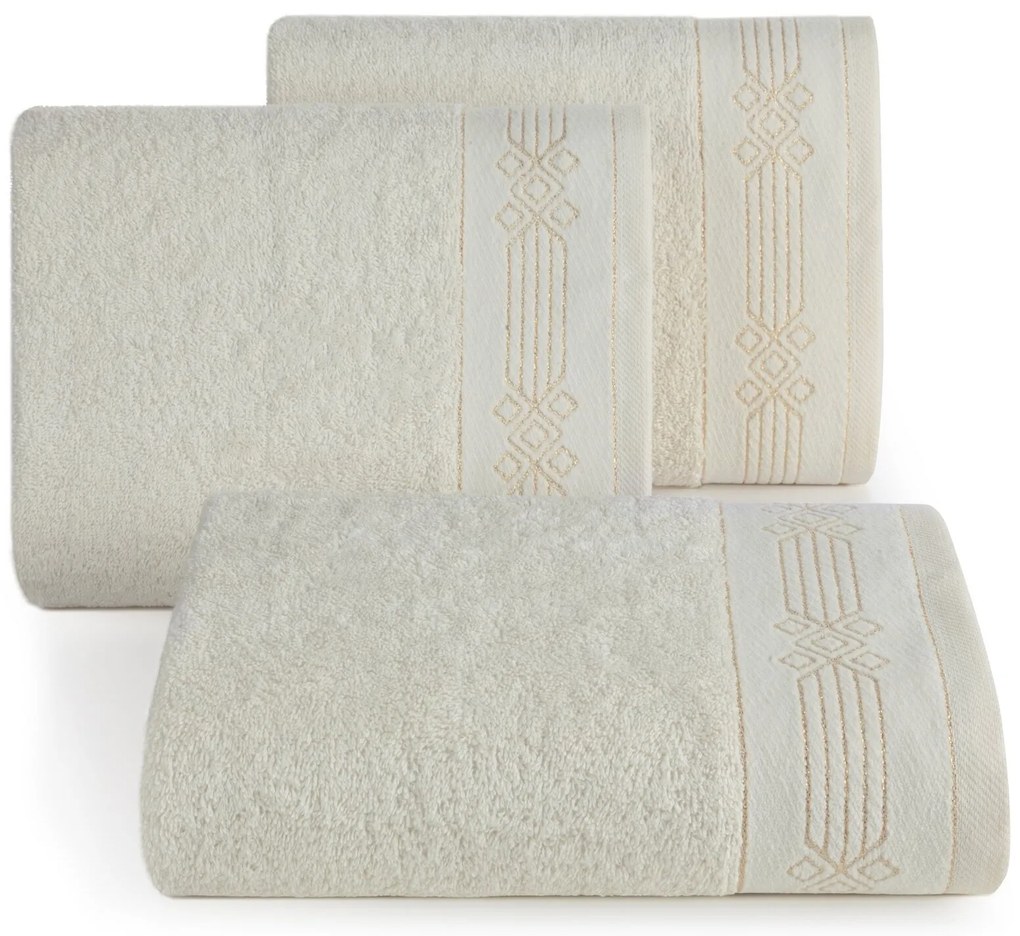 BAVLNENÝ UTERÁK KAMELA 50X90 CM KRÉMOVÁ