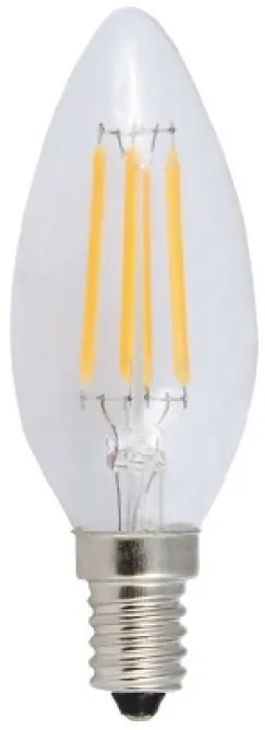 Diolamp LED Filament Candle žiarovka číra C35 4W/230V/E14/6500K/500Lm/360°