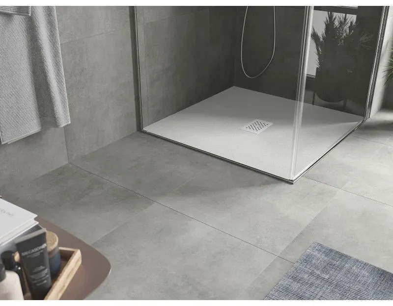 Mexen Hugo, štvorcová sprchová vanička SMC 100 x 100 cm, biela, biela krytka, 42101010-W