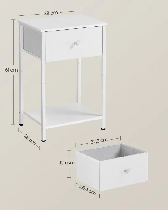 Set 2 nočných stolíkov LGS221W14