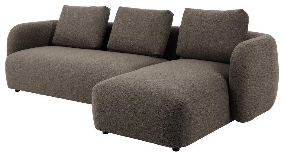 Sivohnedá rohová pohovka z textílie buklé (pravý roh) Imola – Bonami Selection