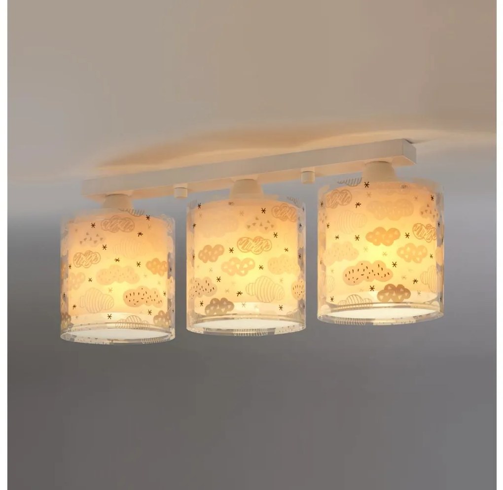 Dalber D-41413S - Detské stropné svietidlo CLOUDS 3xE27/60W/230V