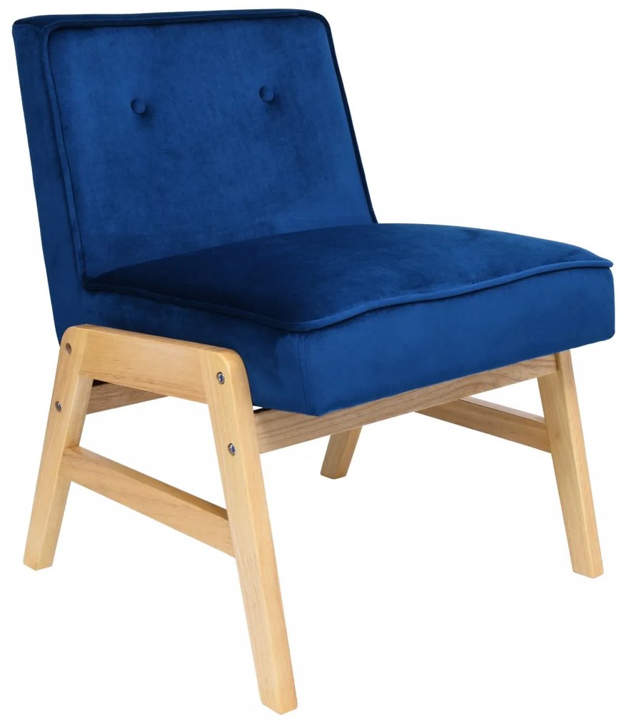 Kreslo Ontario velvet tmavomodré