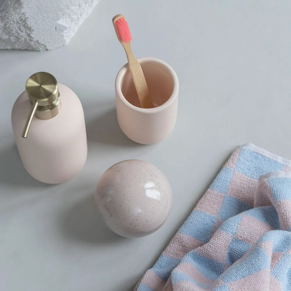 Modro-ružová osuška z bio bavlny 70x133 cm Retro - Mette Ditmer Denmark