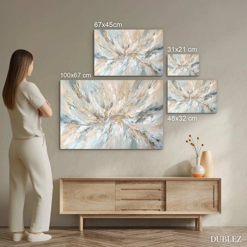 DUBLEZ | Abstraktný obraz z dreva - Zlatý vír