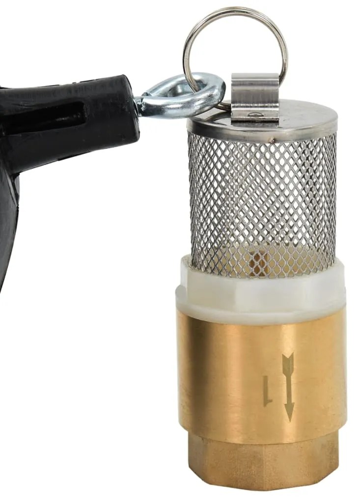 Odsávacia hadica s mosadznými spojkami, čierna 1,1" 15 m, PVC