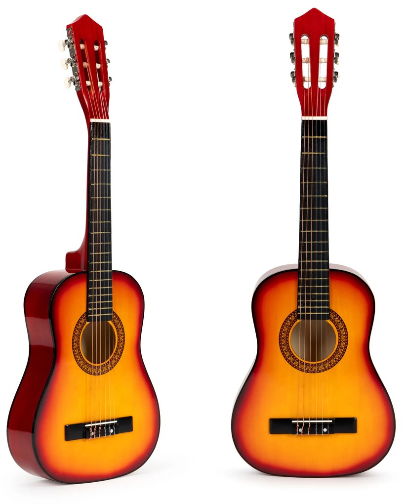 Detská klasická drevená gitara, 6 strunová, ECOTOYS