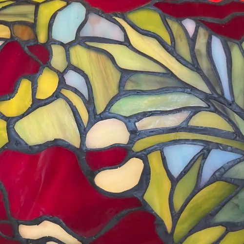 Tiffany luster do obývačky Ø50 POPPY