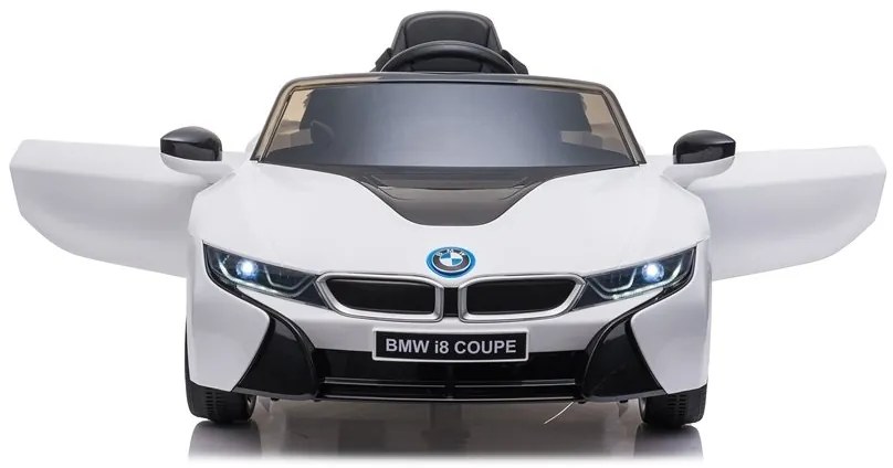 RAMIZ ELEKTRICKÉ AUTÍČKO BMW i8 - NELAKOVANÉ - BIELE  - 2x35W MOTOR - 1x12V4,5Ah - BATÉRIA - 2022