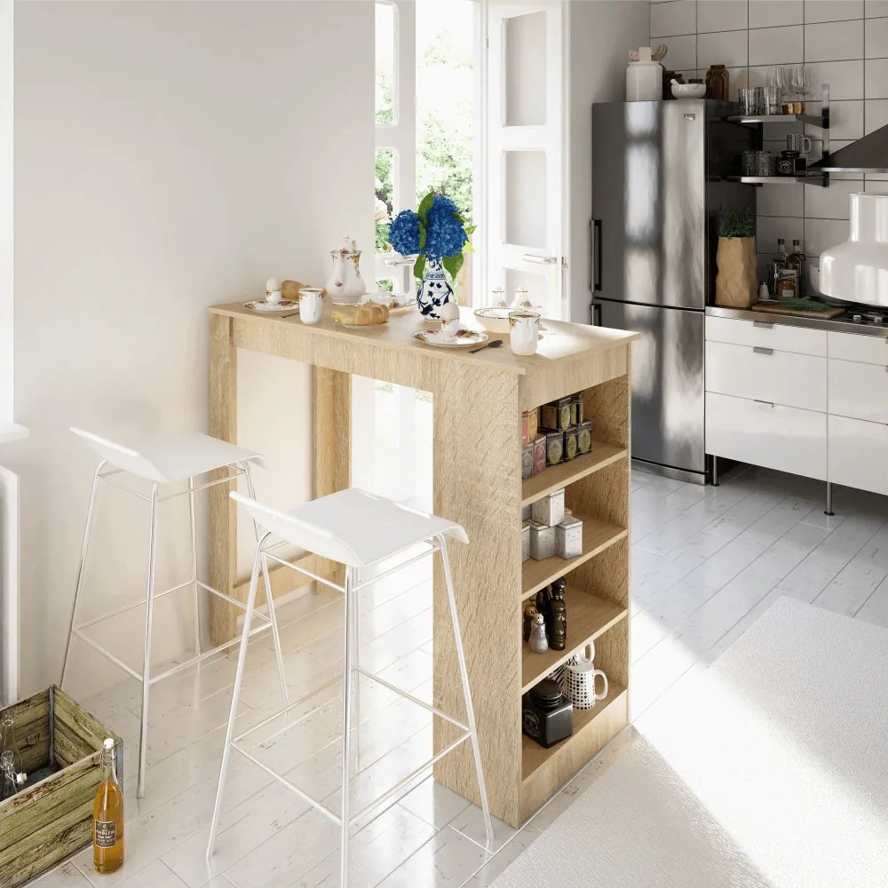 Barový stôl AUSTEN, dub Sonoma