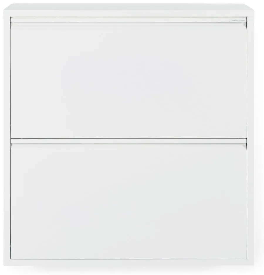 Biela kovová výklopná skrinka na topánky 75x77,5x22,5 cm Billy – Spinder Design