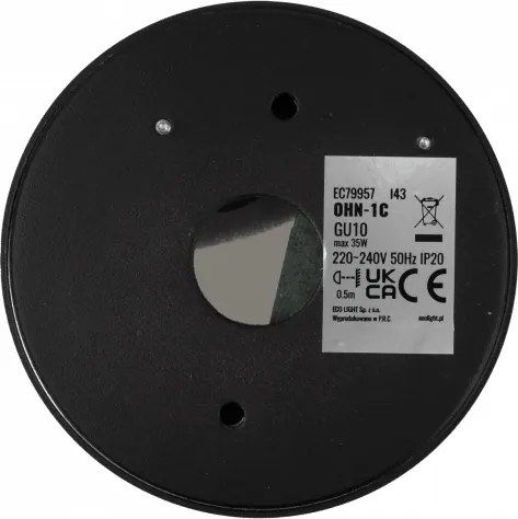 Halogénové stropné svietidlo LED trubica GU10 Pohyblivé bodové svietidlo na povrchovú montáž, čierne