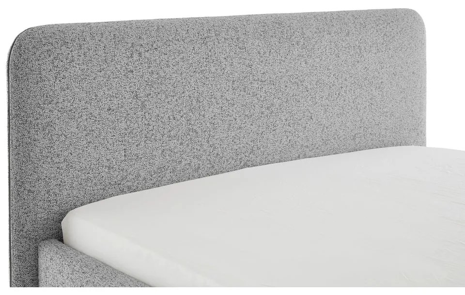 Svetlosivá čalúnená dvojlôžková posteľ bez roštu 180x200 cm Primo – Meise Möbel