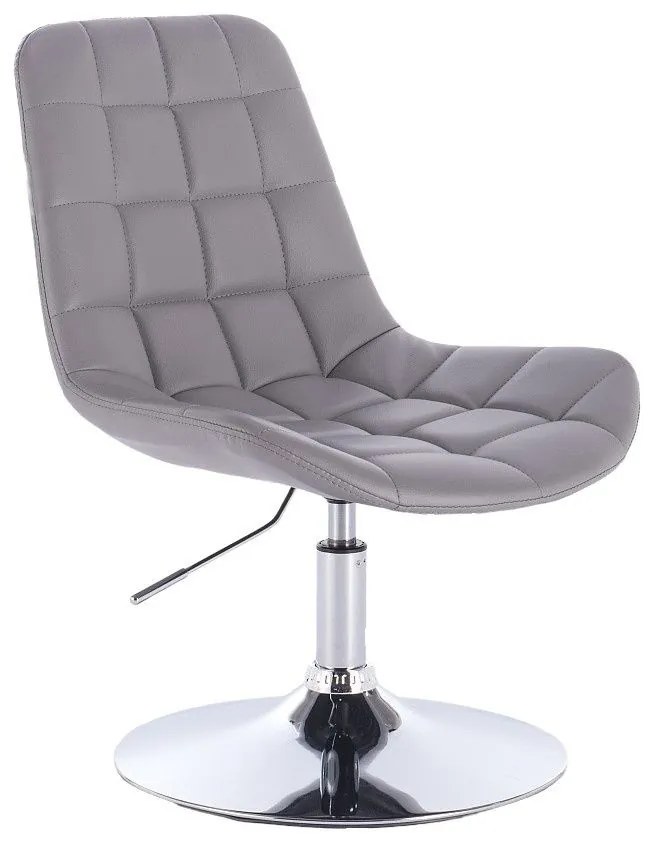 LuxuryForm DESIGN Stolička PARIS na striebornom tanieri - šedá