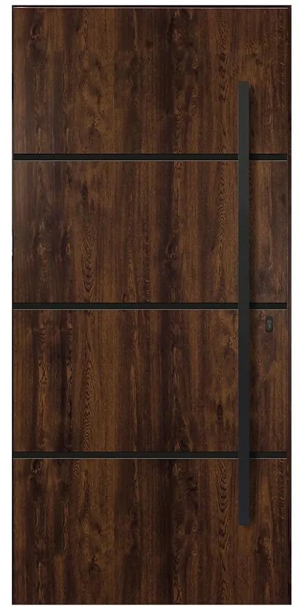 Dvere vchodové Fobos 90P ořech