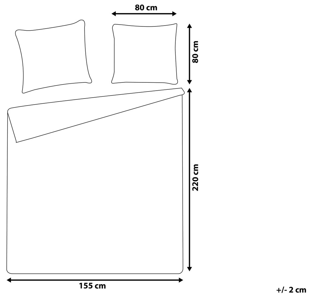 Posteľné obliečky z bavlneného saténu 155 x 220 cm ružové HARMONRIDGE Beliani