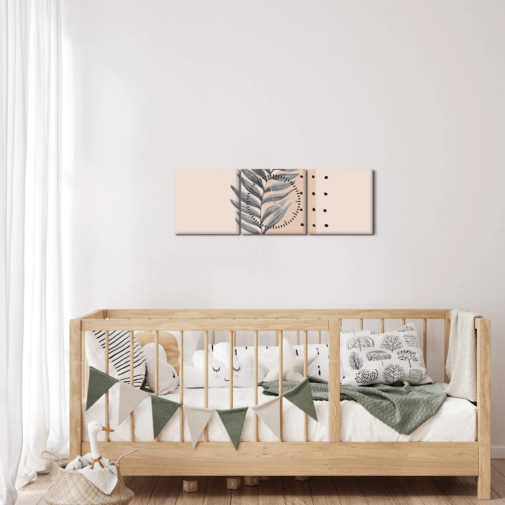 Obraz - Ilustrovaný list N⁰2 (s hodinami) (90x30 cm)