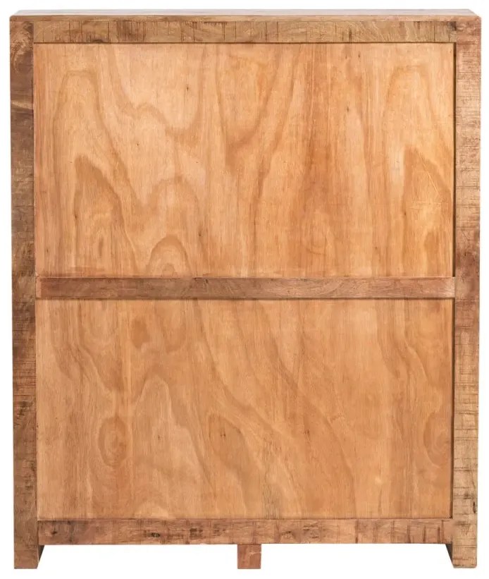 furniture-nabytek.cz - Masivní vitrína Country z mangového dřeva, lakovaná, hnědá – 118×45×140 cm