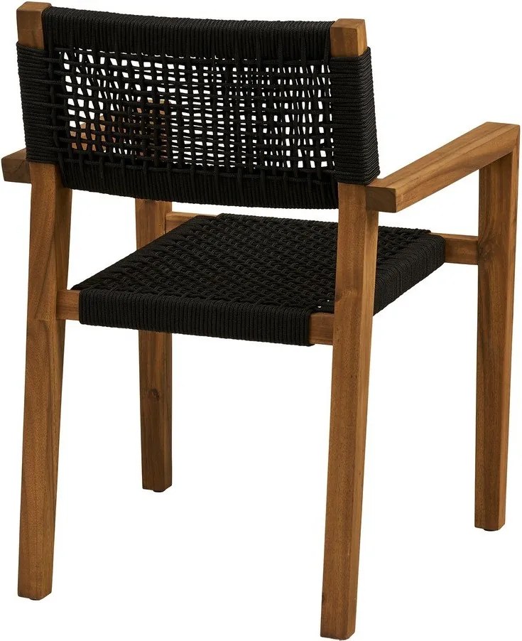 Čierna drevená záhradná stolička Anzio – House Nordic