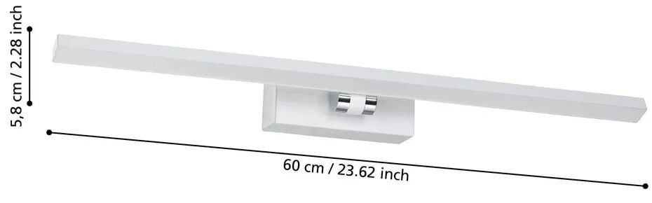 LED nástenné svietidlo v striebornej farbe VERDELLO – EGLO