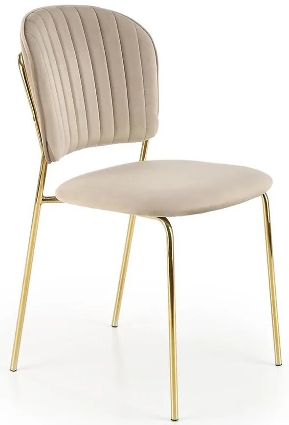 Stolička K499 béžová/zlatá