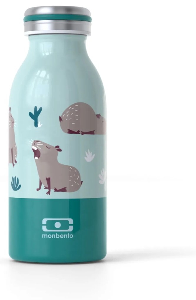 monbento Detská nerezová fľaša Monbento Cooly Blue Capy 350 ml