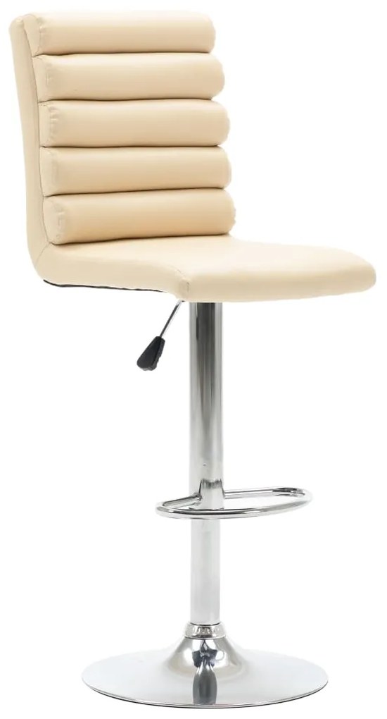 vidaXL Barová stolička krémová umelá koža