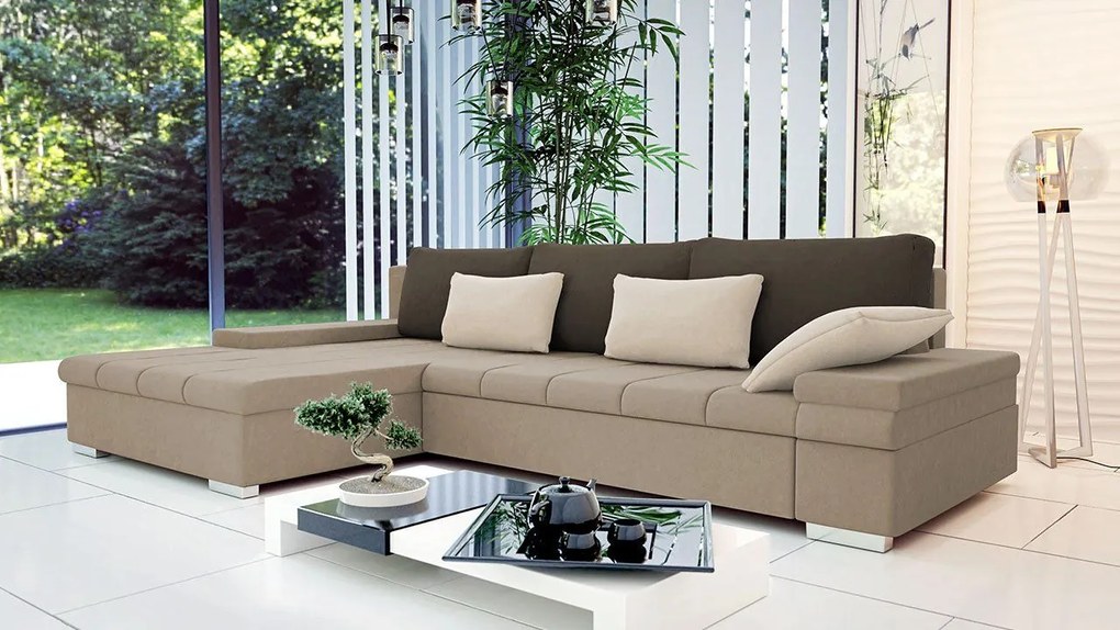 Rohová sedačka Kanton, Dostupné poťahy: Soft 029 + Majorka 03, Strana: ľavá