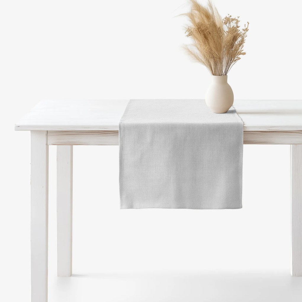 Goldea behúň na stôl z ľanovej zmesi - sivý 50x160 cm