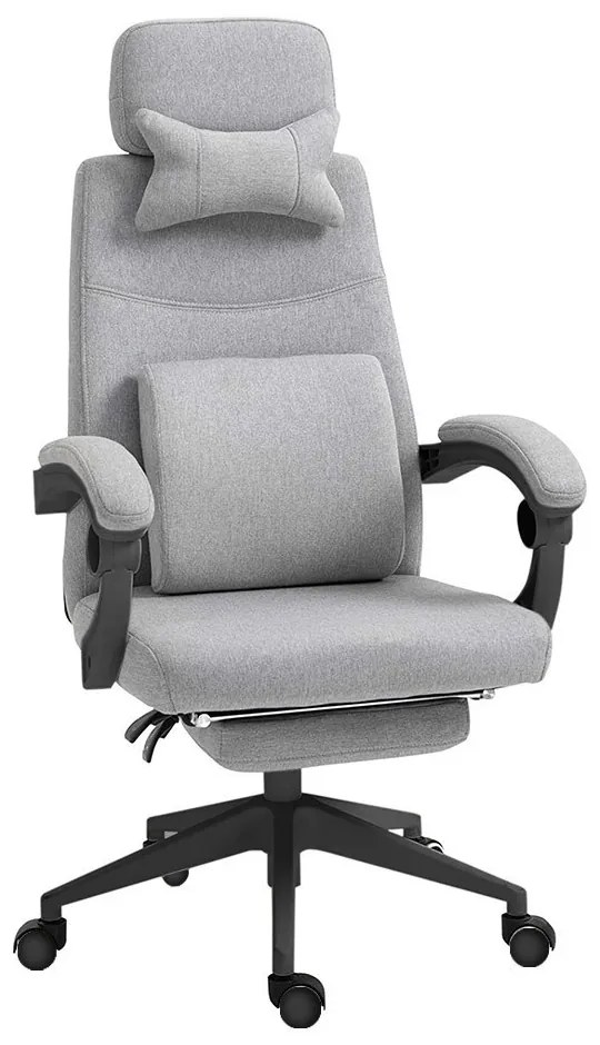 Kancelárska otočná stolička s opierkou hlavy - rôzne farby, svetlosivá