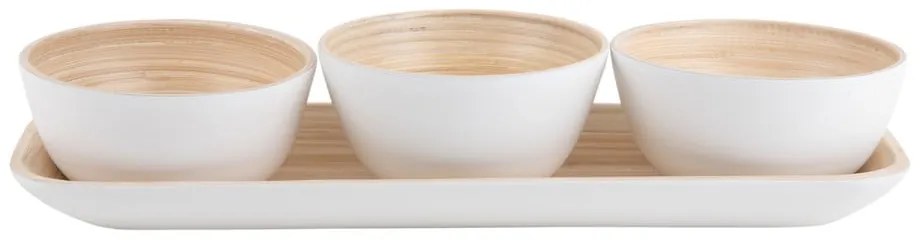 Biela bambusová servírovacia súprava Puro – PT LIVING