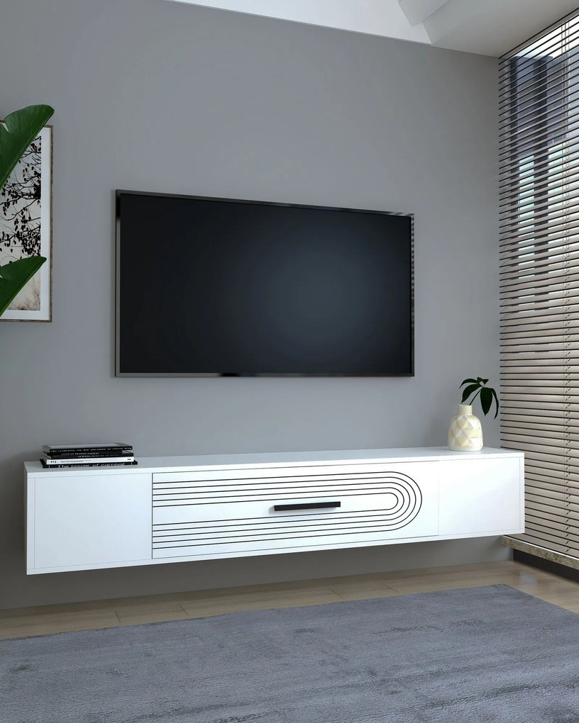 TV stolík/skrinka Kondor C (biela). Akcia -16%. Vlastná spoľahlivá doprava až k Vám domov. 1127732