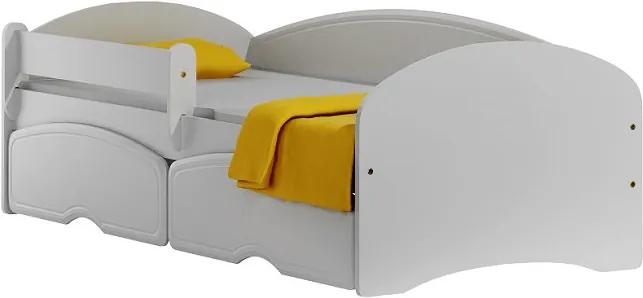 MAXMAX Detská posteľ so zásuvkami BLANC 200x90 cm