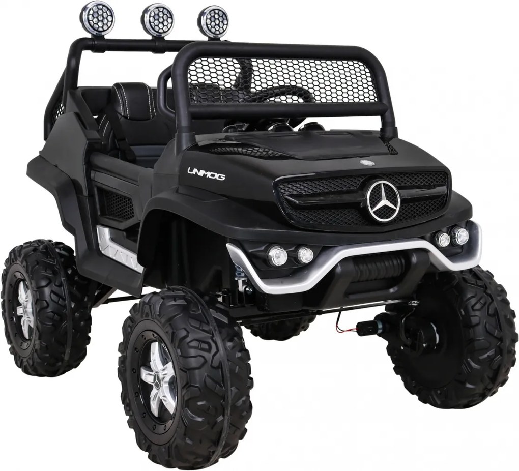 Ramiz Mercedes Benz Unimog pre deti Čierna + Terrain 4x4