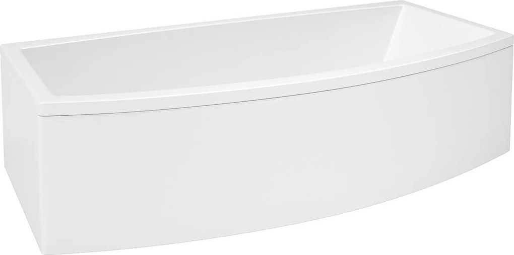 Veľká rohová stenová vaňa s akrylovým obkladom, obdĺžniková, 190x75/92