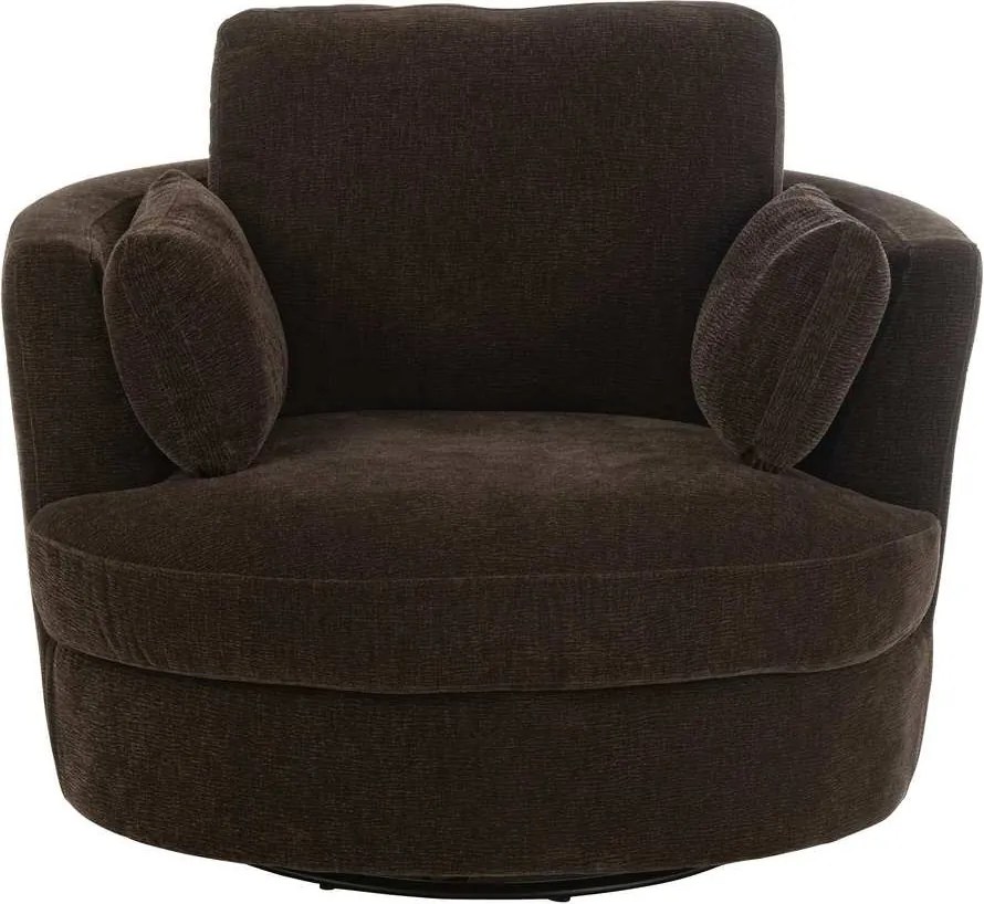 Tmave hnedé kreslo Swivel - 100*109*89cm