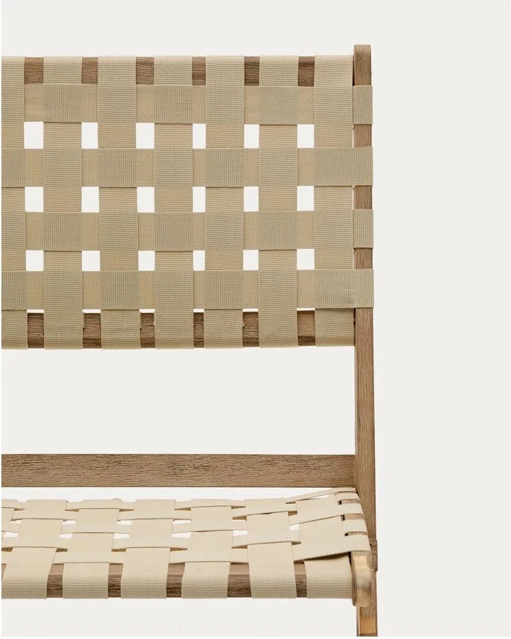 Drevené záhradné kreslo v prírodnej farbe Chabeli – Kave Home