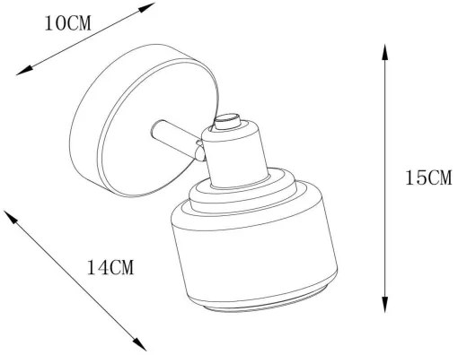 Lucide 77979/01/30 - Bodové svietidlo BJORN 1xE14/40W/230V čierna