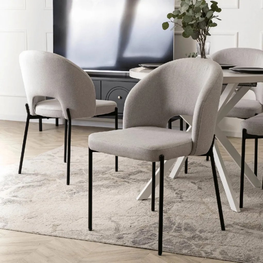 PROXIMA.store - Čalúnená glamour stolička BROS FARBA: béžová