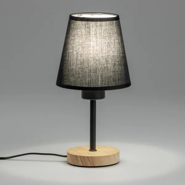 Brilagi - Stolná lampa NUBILA WOOD 1xE27/25W/230V dub/čierna